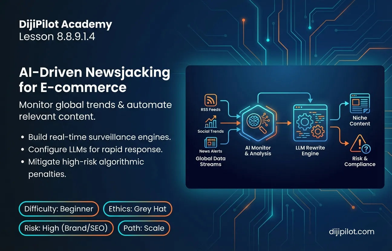 8.8.9.1.4 - "Newsjacking": Using AI to monitor trends and rewrite breaking news for your niche instantly (Difficulty: Beginner | Ethics: Grey Hat | Path: Scale)