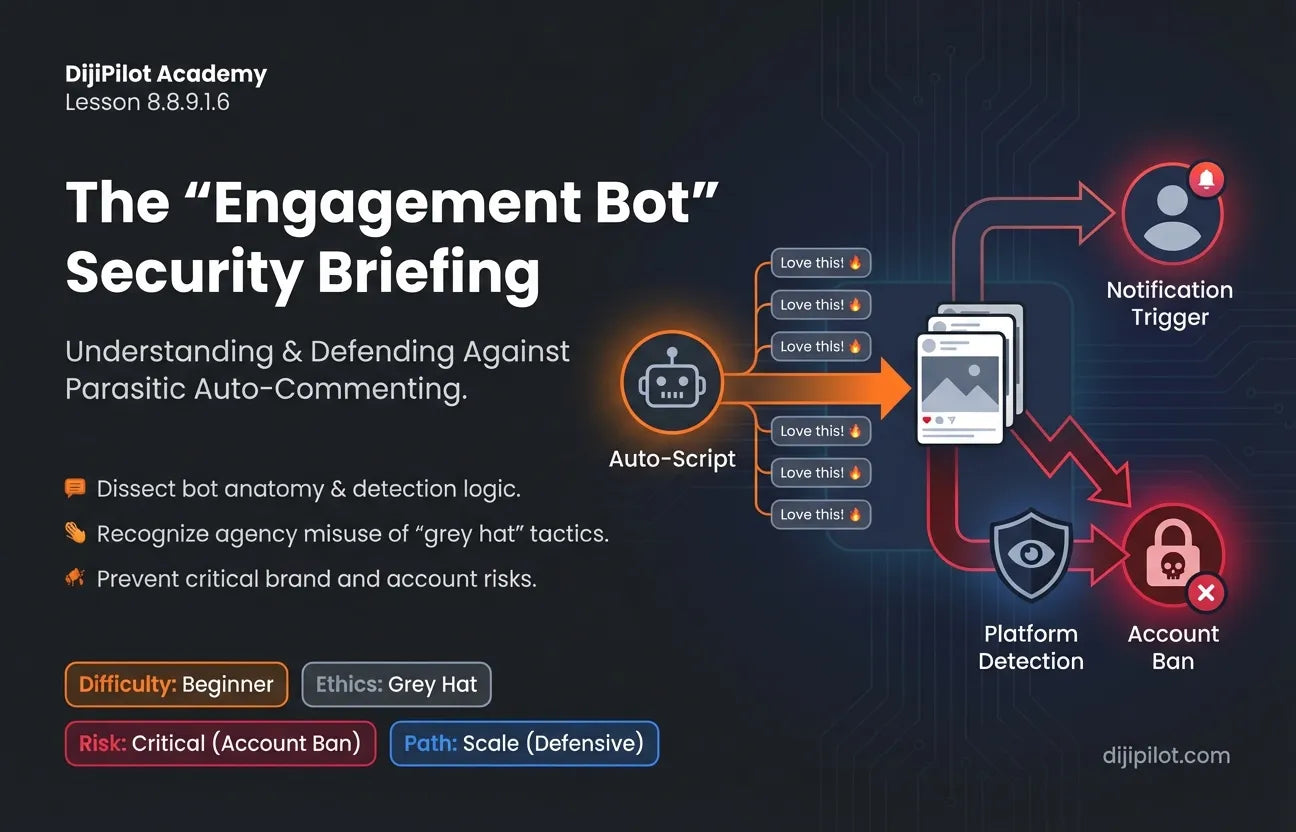8.8.9.1.6 - Auto-Commenting Generic Praise ("Love this! 🔥") on Influencer Posts to Siphon Traffic (Difficulty: Beginner | Ethics: Grey Hat | Path: Scale)