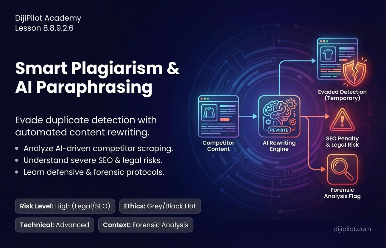 8.8.9.2.6 - "Smart Plagiarism": Paraphrasing Competitor Descriptions to Evade Duplicate Detection (Difficulty: Advanced | Ethics: Grey Hat | Path: Scale)