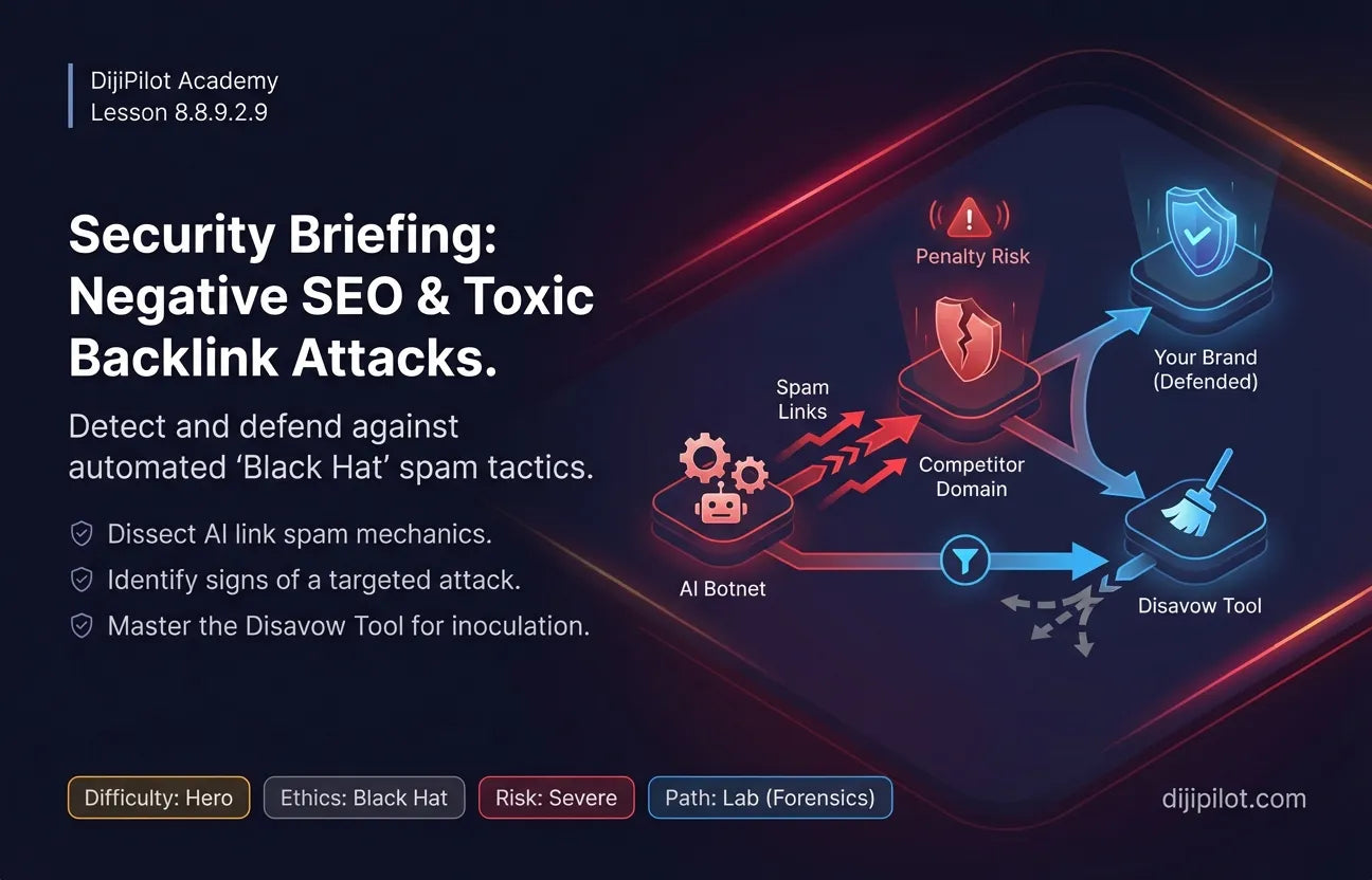 8.8.9.2.9 - "Negative SEO": Pointing Toxic/Spam AI Backlinks at Competitors to trigger penalties (Difficulty: Hero | Ethics: Black Hat | Path: Lab)
