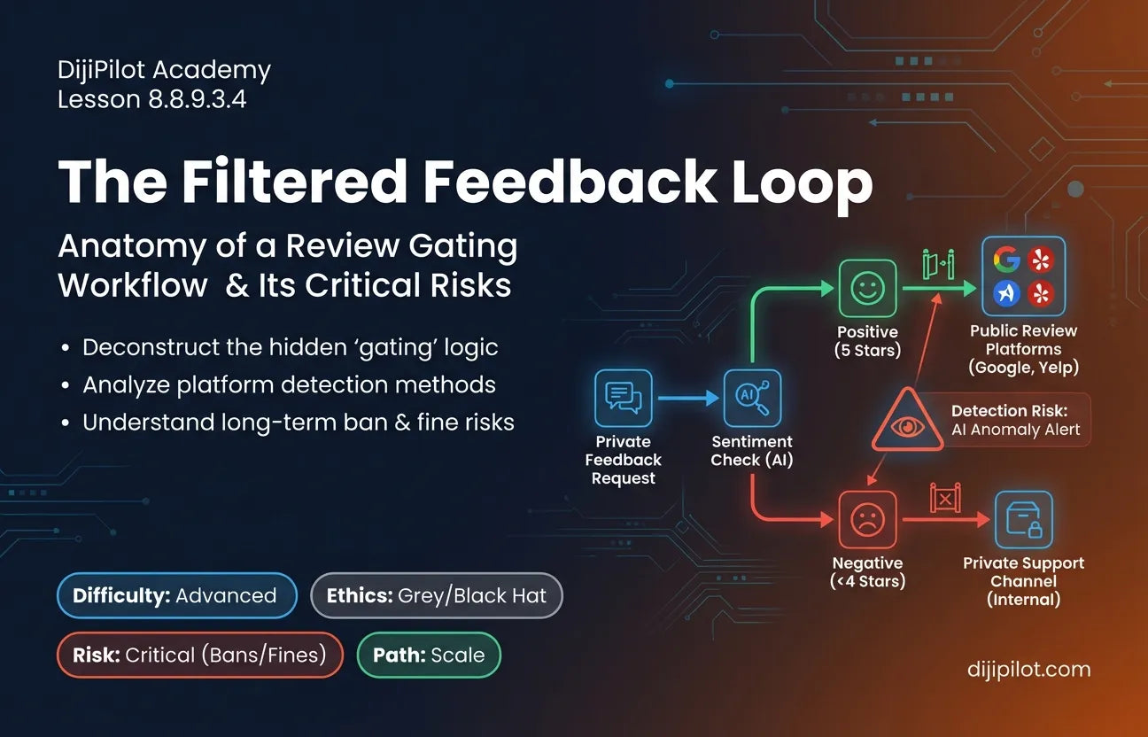 8.8.9.3.4 - "Review Gating": Using AI Logic to Only Ask Happy Customers for Reviews (Difficulty: Advanced | Ethics: Grey Hat | Path: Scale)