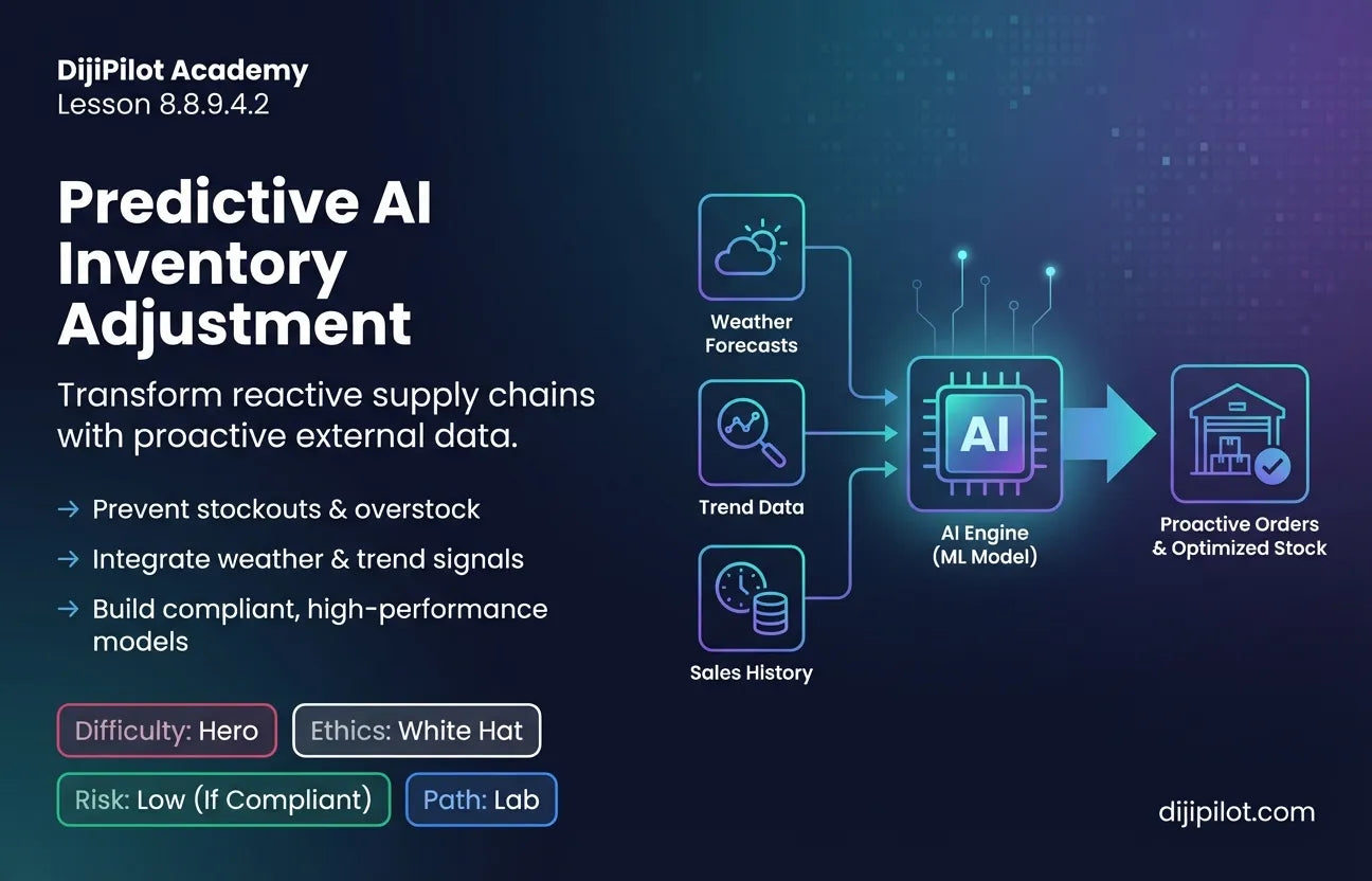 8.8.9.4.2 - Using Predictive AI to Adjust Inventory Orders Based on Weather/Trend Data (Difficulty: Hero | Ethics: White Hat | Path: Lab)