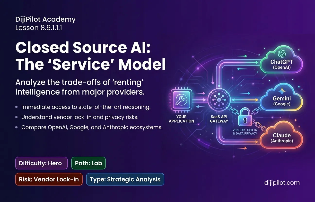 8.9.1.1.1 - Closed Source (The "Service" Model): ChatGPT, Gemini, Claude (Difficulty: Hero | Path: Lab)