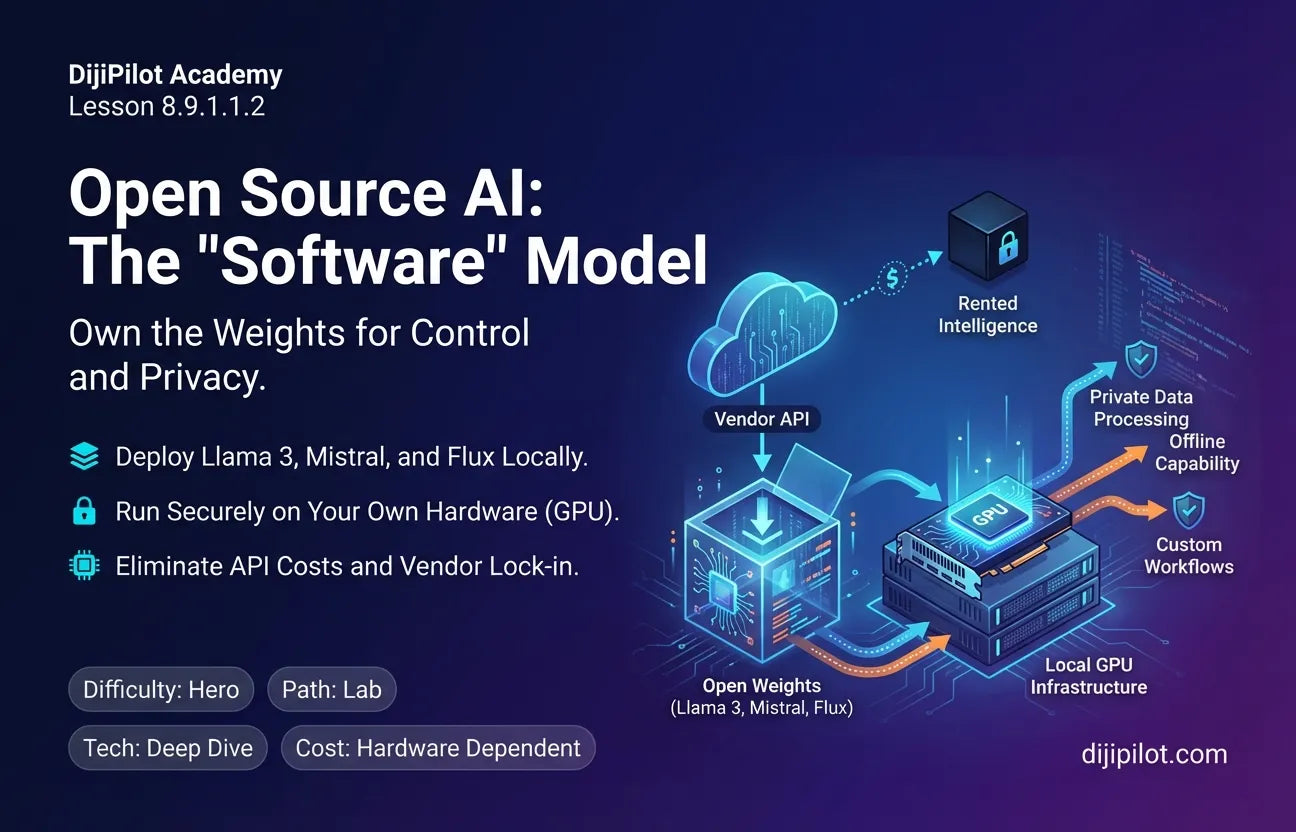 8.9.1.1.2 - Open Source (The "Software" Model): Llama 3, Mistral, Flux (Difficulty: Hero | Path: Lab)