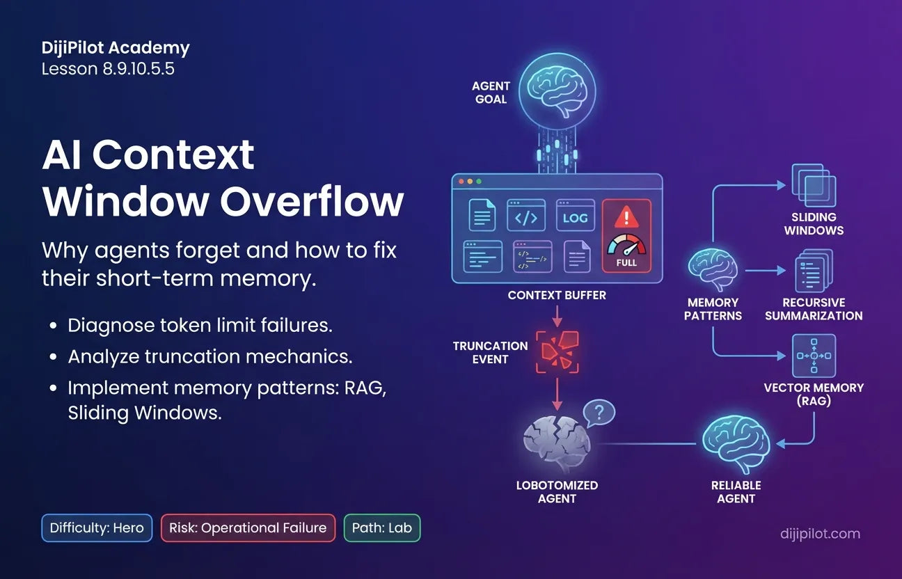 8.9.10.5.5 - Context Window Overflow: Agents Forgetting the Goal Mid-Task (Difficulty: Hero | Path: Lab)