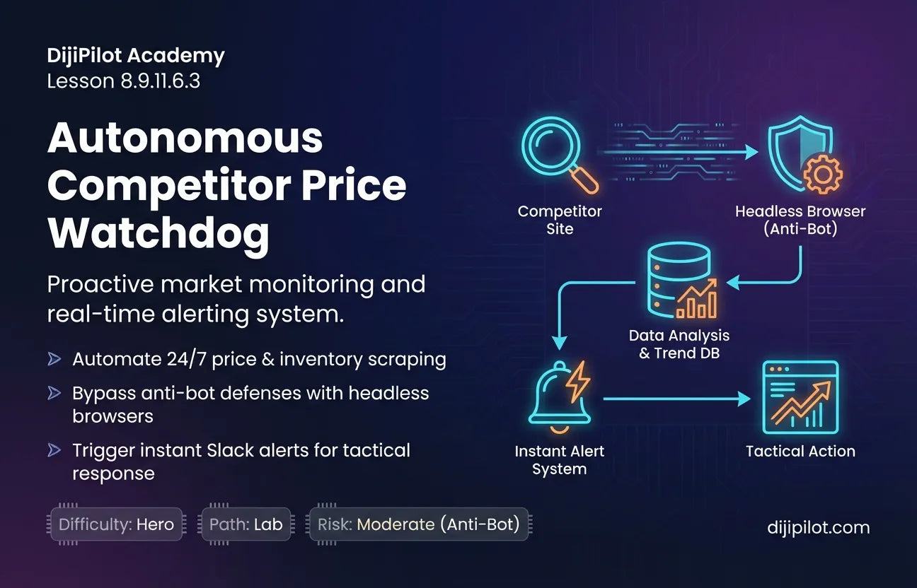 8.9.11.6.3 - "Competitor Watchdog": Autonomous Price Scraping & Alerting (Difficulty: Hero | Path: Lab)