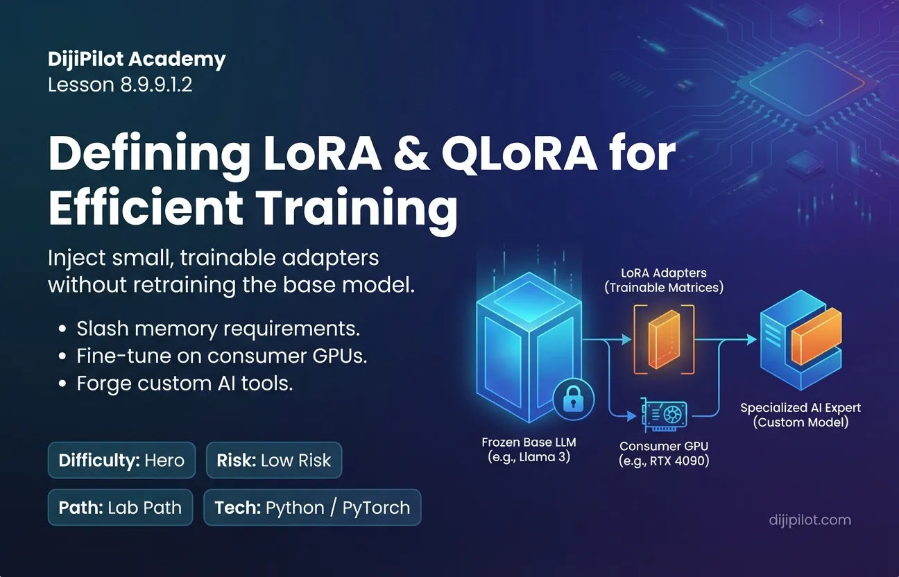 8.9.9.1.2 - Defining LoRA (Low-Rank Adaptation) & QLoRA for Efficient Training (Difficulty: Hero | Path: Lab)