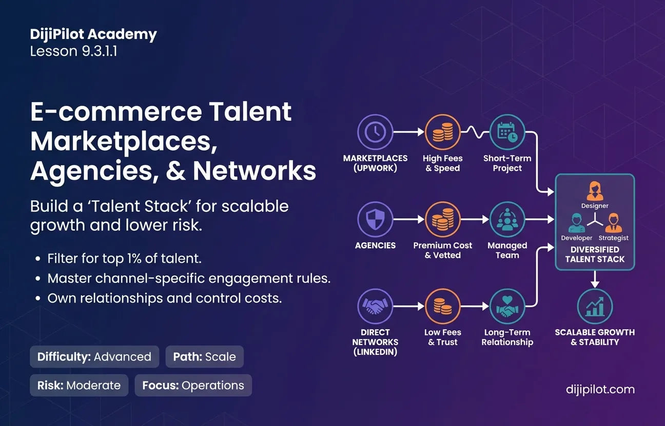 9.3.1.1 - Where to Find Talent: Marketplaces (Upwork), Agencies, and Direct Networks (LinkedIn) (Difficulty: Advanced | Path: Scale)