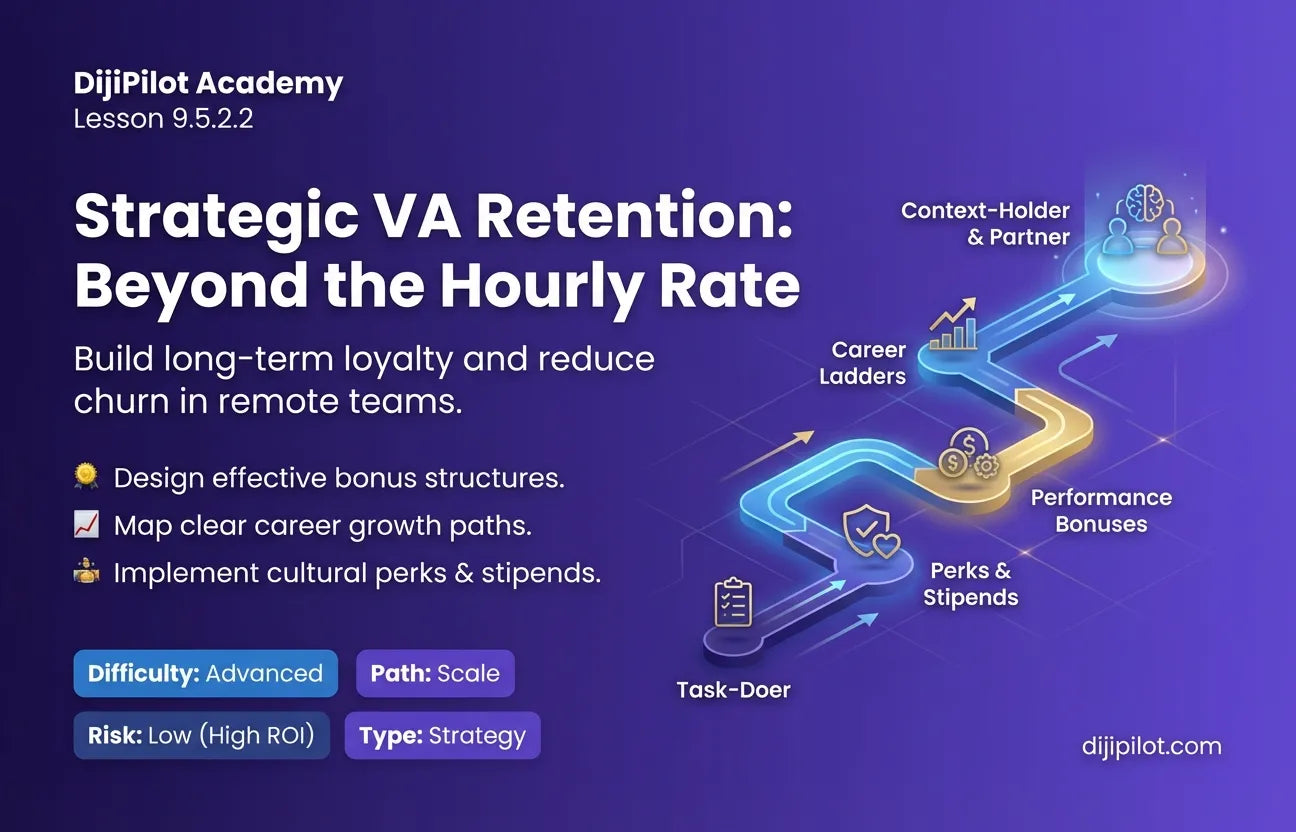 9.5.2.2 - Retaining Top Talent: Perks, Bonuses, and Growth Paths for Remote VAs (Difficulty: Advanced | Path: Scale)