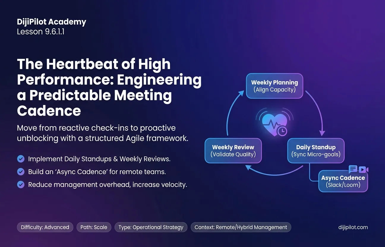 9.6.1.1 - What Meeting Cadence Supports Predictable Delivery? (Difficulty: Advanced | Path: Scale)