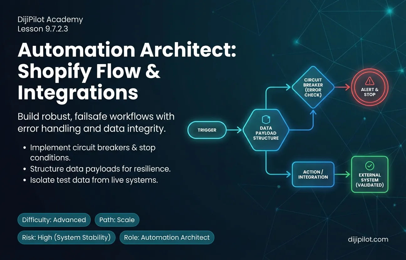 9.7.2.3 - Automation/No-Code Specialist: Shopify Flow and Integrations (Difficulty: Advanced | Path: Scale)