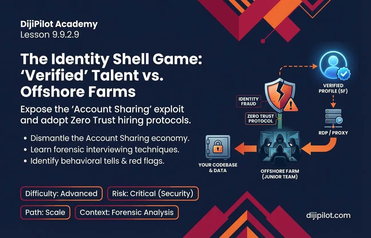 9.9.2.9 - Upwork/Fiverr Account Sharing: Hiring a "verified" expert who sold their login credentials to an unverified farm (Difficulty: Advanced | Path: Scale)